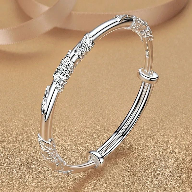 Light-luxury Floral Bracelet For Women Solid Youthful And Niche