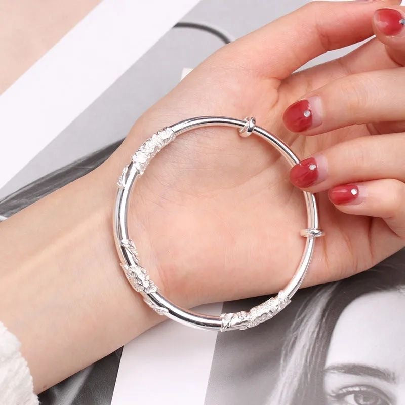 Light-luxury Floral Bracelet For Women Solid Youthful And Niche